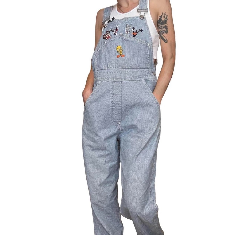 Vintage Looney Tunes Denim Overalls (Fits S–M)